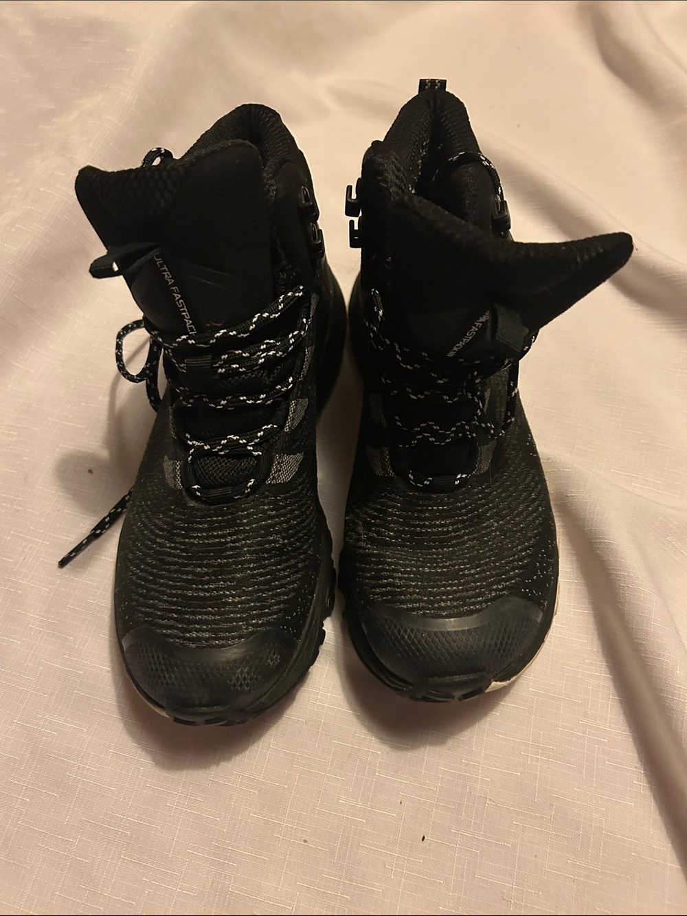 The North Face Black and White Lightweight Trail Boots